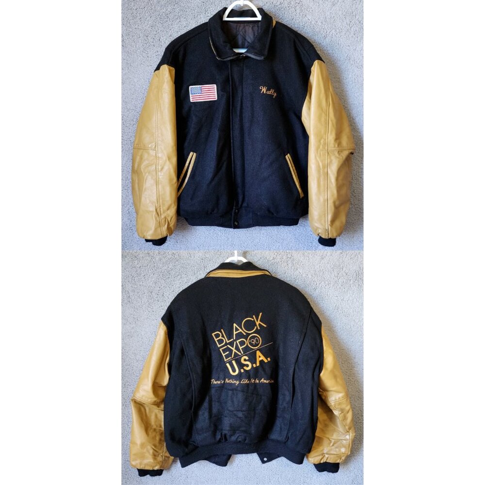VTG 90's Indiana Black Expo African American USA Culture Varsity Jacket Size XL